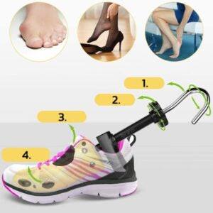 Set 2 sanuri reglabile pentru largit si alungit incaltaminte, marime 37-43, galben/negru