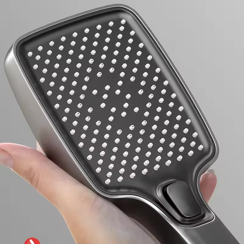 Coloană de duș cu termostat și LED, 4 funcţii, cap duș ploaie 300x200 mm, lumina ambientală