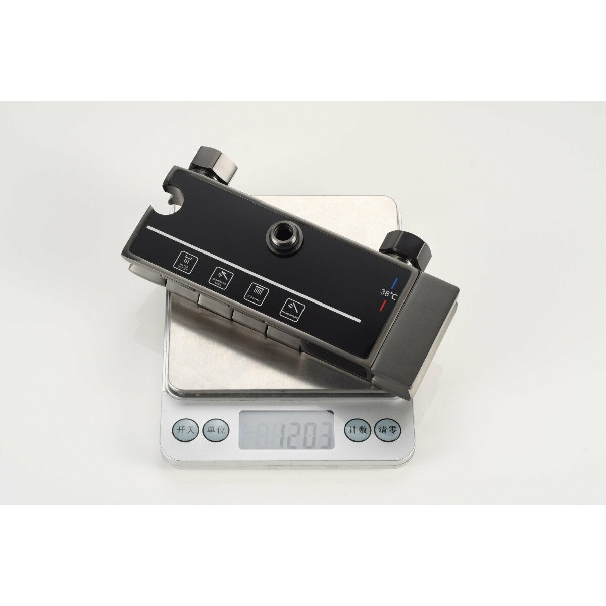 Coloană de duș cu termostat și afișaj electronic, multiple funcții de jet și LED