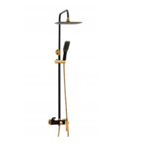 Set coloana de dus cu baterie cada/dus din alamă – design modern și elegant