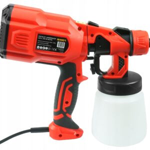 Pistol de Vopsit Portabil Fără Fir, 800 ml, 3 Jeturi Pulverizare, Compatibil Baterie 18V