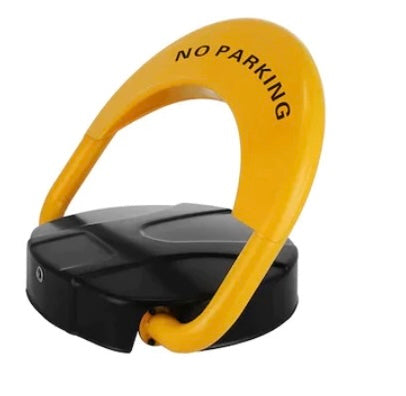 Blocator Automat Loc Parcare cu Telecomandă și Alarmă Antifurt, 2 Tone, Galben/Negru
