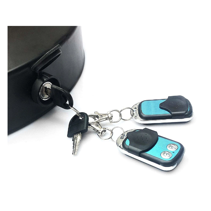 Blocator Automat Loc Parcare cu Telecomandă și Alarmă Antifurt, 2 Tone, Galben/Negru