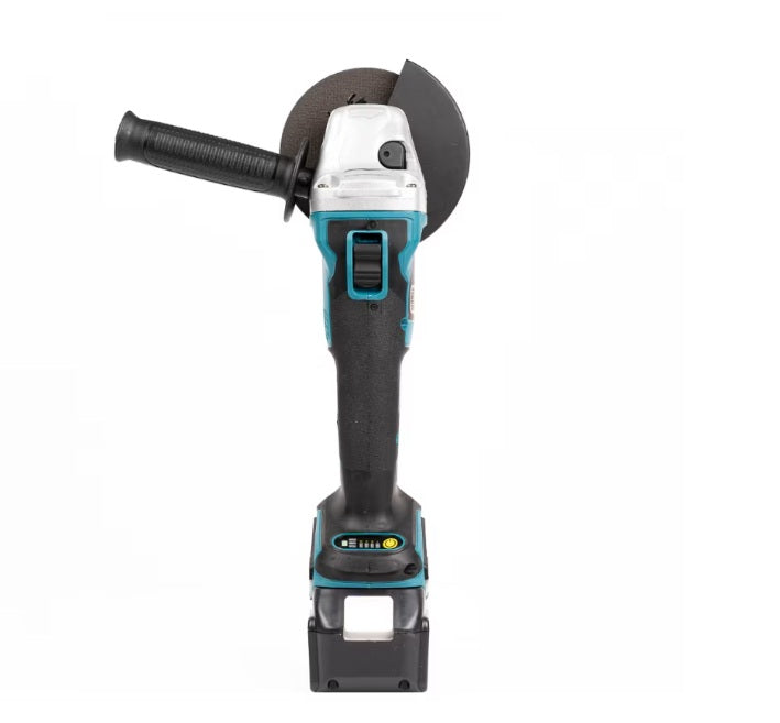 Polizor Unghiular (Flex) 48V 5Ah cu 2 Acumulatori, Încărcător, Mâner și Cheie, Albastru