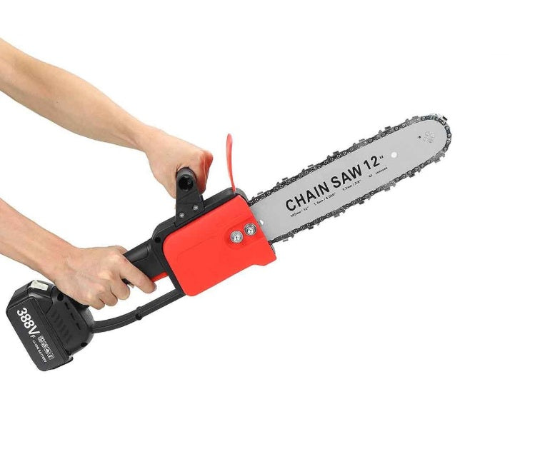 Drujbă electrică 12″ cu 1 acumulator 48 V, 1200 W — fără fir, motor 4800 rpm