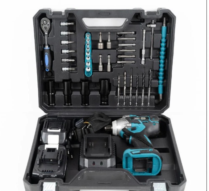 Mașină de Impact și Înșurubat 48V, 2 Acumulatori Li-Ion, 43 Accesorii, 280Nm