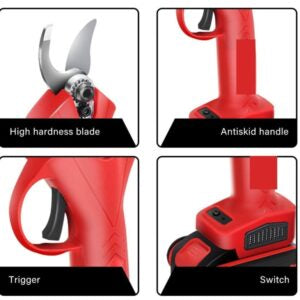 Foarfeca Electrică de Grădină cu Acumulator 24-36V – Taiere Rapidă și Eficientă