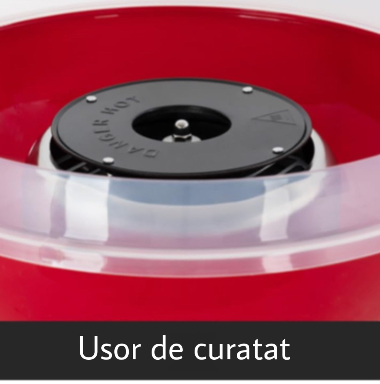 Aparat vată de zahăr 500W – design retro roșu, compact