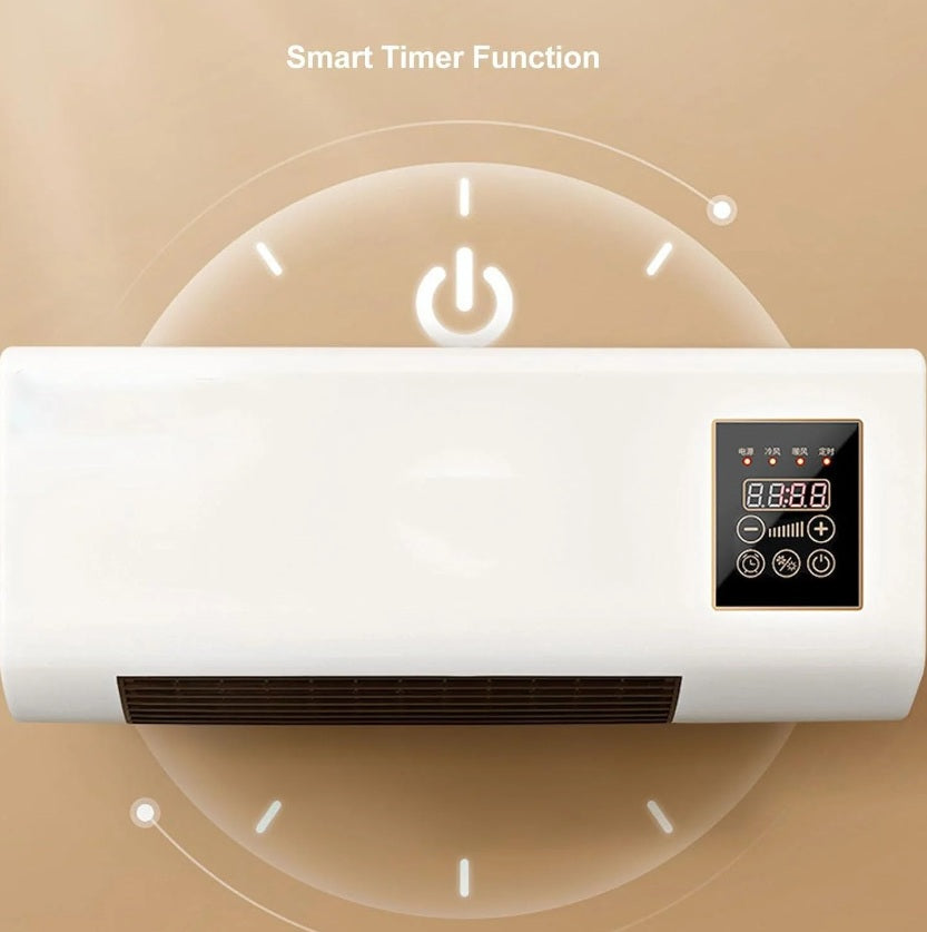 Mini aer condiționat cu ventilator 2 în 1 – 1800W, alb, cu telecomandă