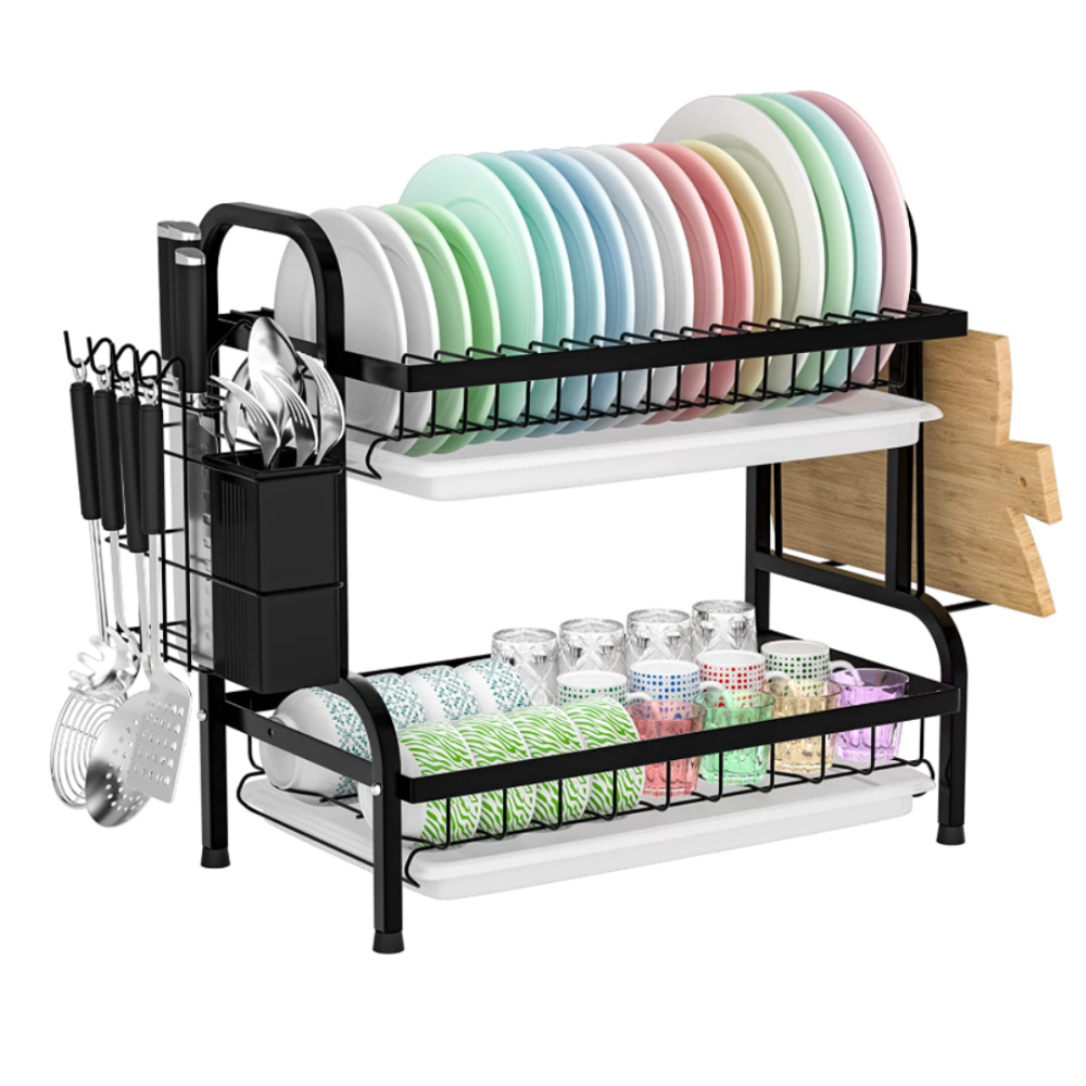 Set complet: uscător de vase + feliator legume 14 în 1