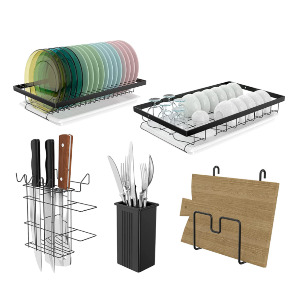 Set complet: uscător de vase + feliator legume 14 în 1