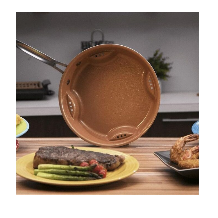 Tigaie 25 cm cu tehnologie aerodinamică – portocalie strălucitoare