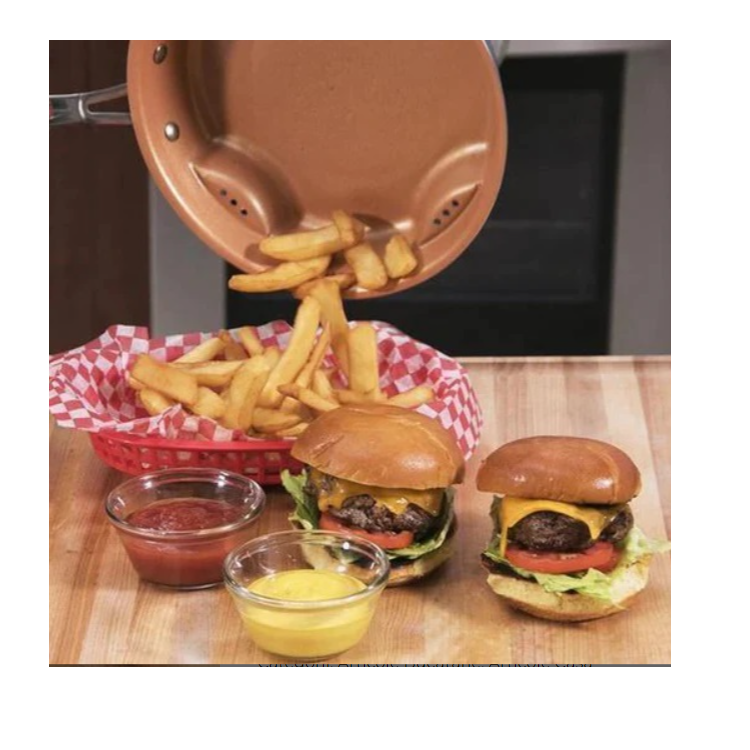 Tigaie 25 cm cu tehnologie aerodinamică – portocalie strălucitoare