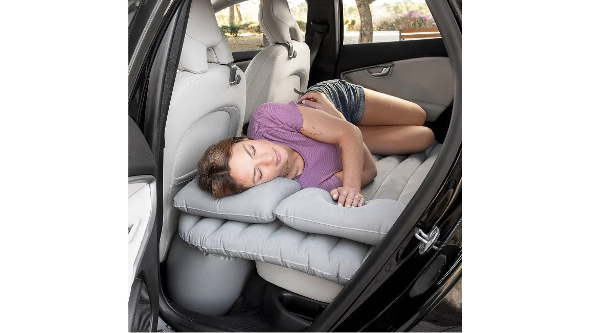 Saltea de dormit auto, PVC gonflabilă 72 × 132 cm — gri