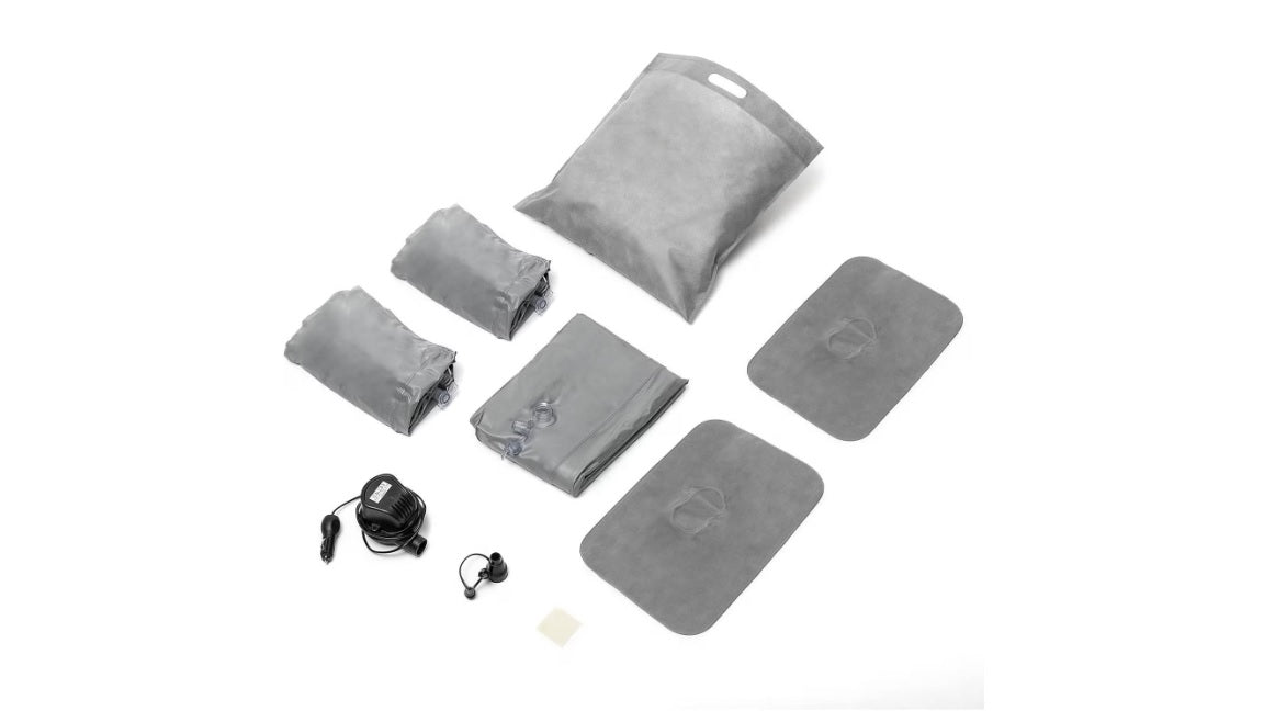 Saltea de dormit auto, PVC gonflabilă 72 × 132 cm — gri