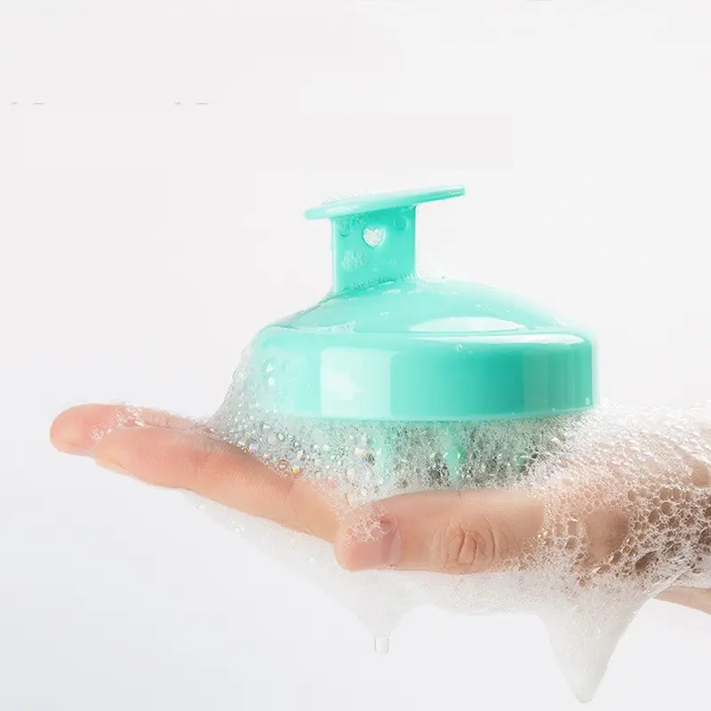 Perie manuală din silicon pentru masaj scalp – curățare și șamponare eficientă