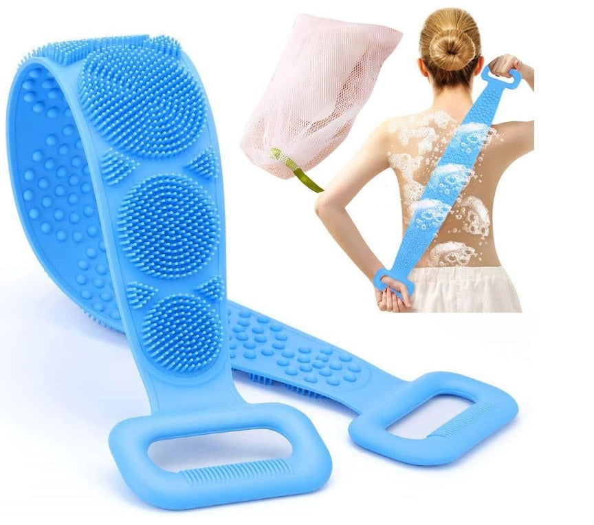 Banda pliabilă din silicon pentru masaj și exfoliere corporală – 2 fețe