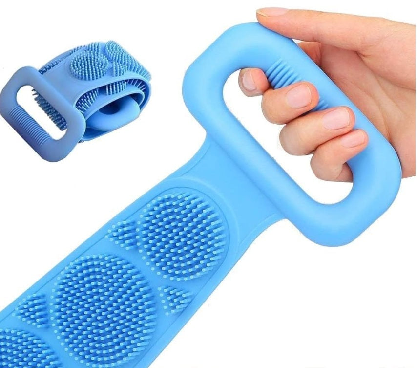 Banda pliabilă din silicon pentru masaj și exfoliere corporală – 2 fețe