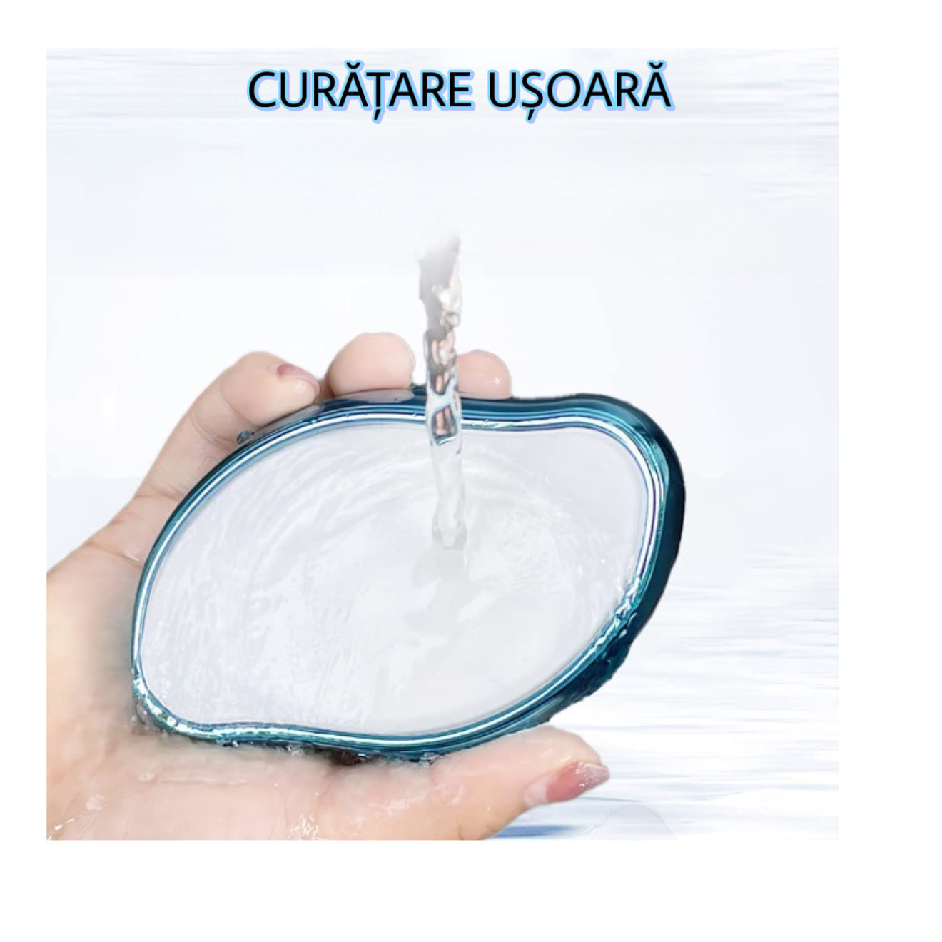 Epilator exfoliant portabil și reutilizabil, albastru – pentru îndepărtarea părului fără durere