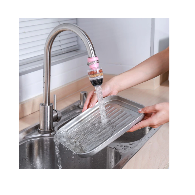 Filtru apă robinet cu 5 straturi, ușor de instalat, diametru 16–23 mm – culoare aleatorie