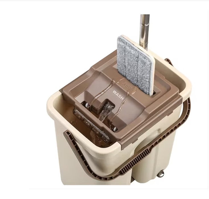 Rezervă laveta microfibră gri pentru mop cu galeată compactă – curățare eficientă