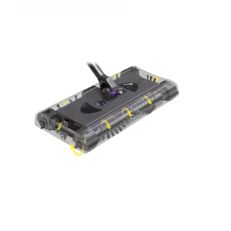 Mătură electrică rotativă mov cu acumulator încorporat – 4 perii rotative