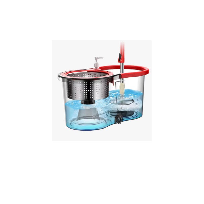 Set Mop Rotativ și Găleată cu Microfibră 360° – Curățenie rapidă și eficientă