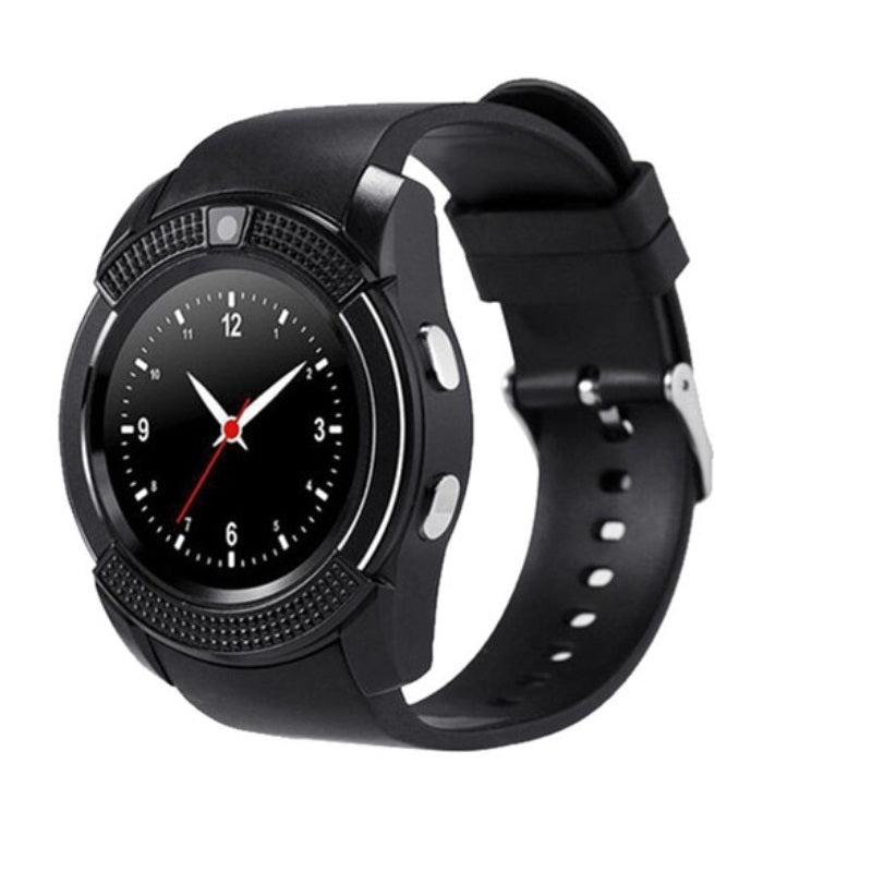 Ceas Smartwatch V8 Negru – Funcții Avansate și Design Compact