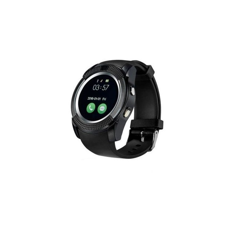 Ceas Smartwatch V8 Negru – Funcții Avansate și Design Compact