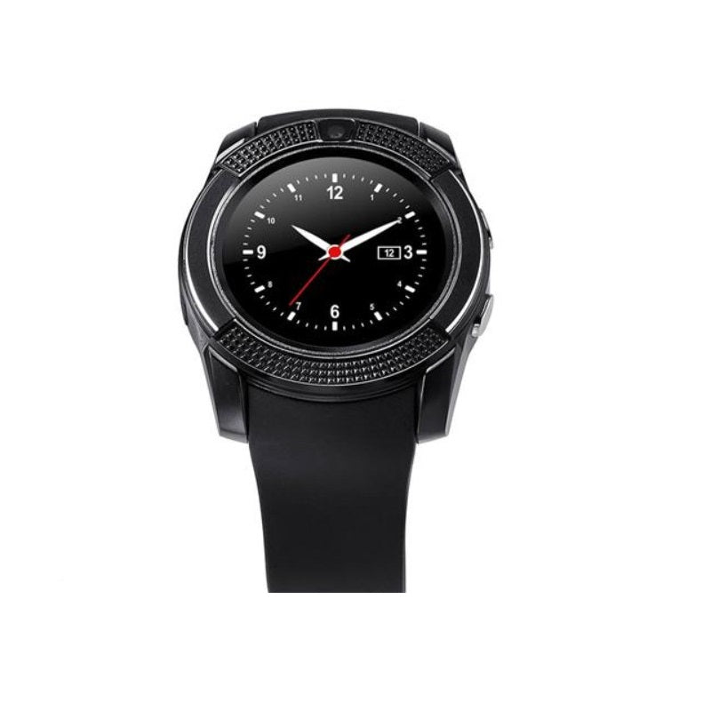 Ceas Smartwatch V8 Negru – Funcții Avansate și Design Compact