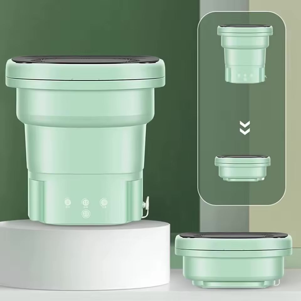 Mașină de spălat portabilă pliabilă 8L cu funcție de stoarcere și 3 programe de spălare – culoare aleatorie