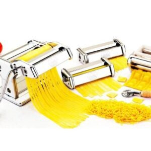 Mașină manuală de paste 6 trepte grosime, inox – pentru tăiței și spaghete