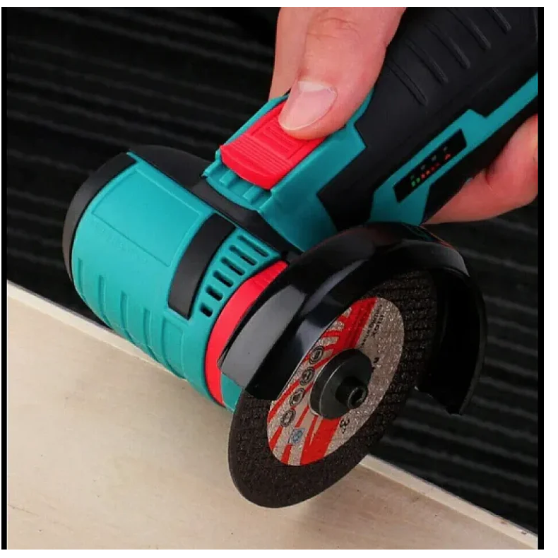 Mini polizor unghiular portabil 12V, disc 76 mm, verde/negru – flex electric compact