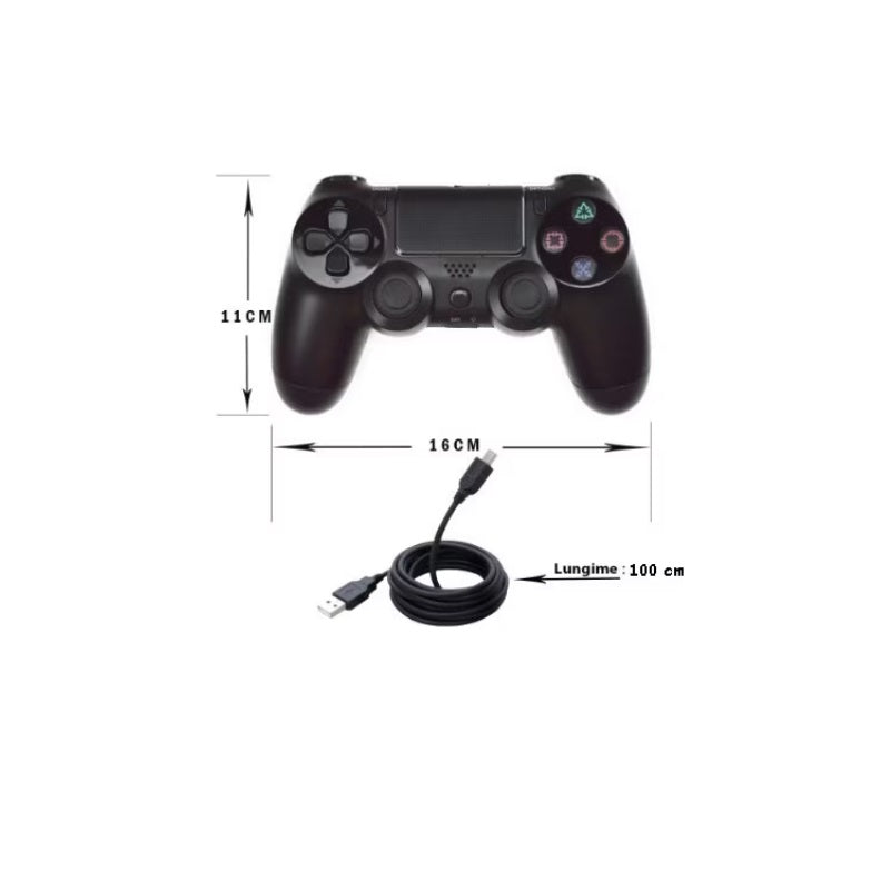 Gamepad wireless PS4 cu LED și ergonomie avansată