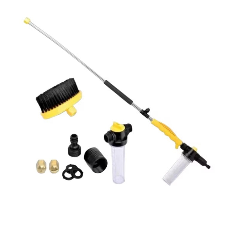 Pistol de spălat cu presiune, recipient pentru săpun și perie rotativă 360° – Curățare eficientă a autoturismului