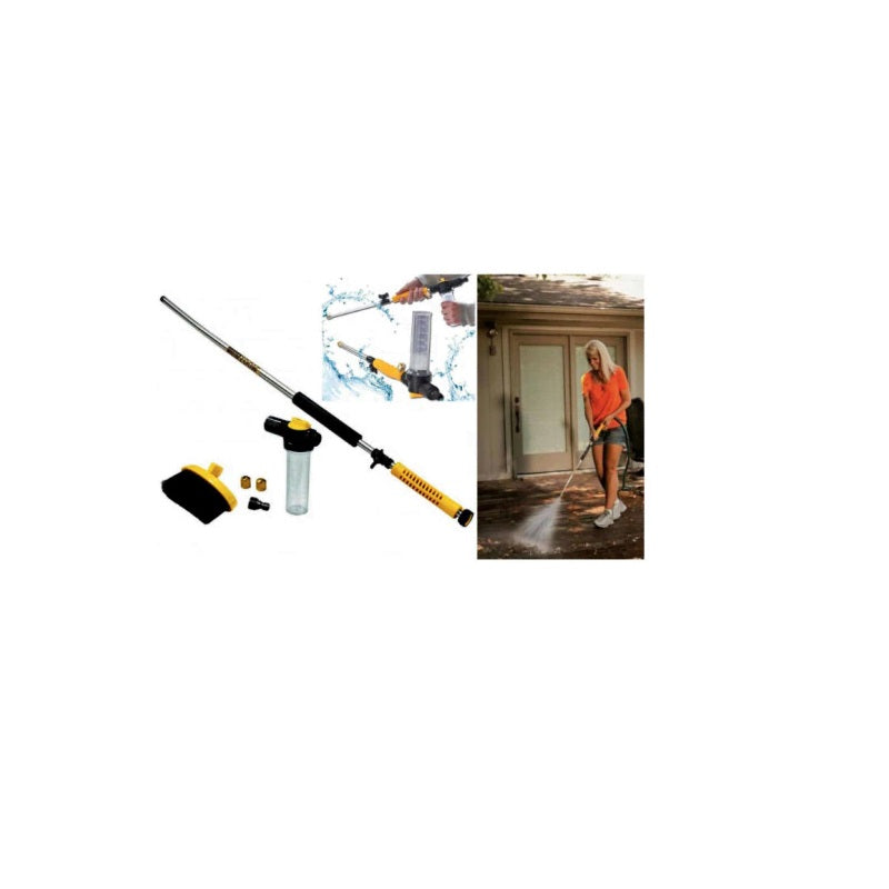 Pistol de spălat cu presiune, recipient pentru săpun și perie rotativă 360° – Curățare eficientă a autoturismului