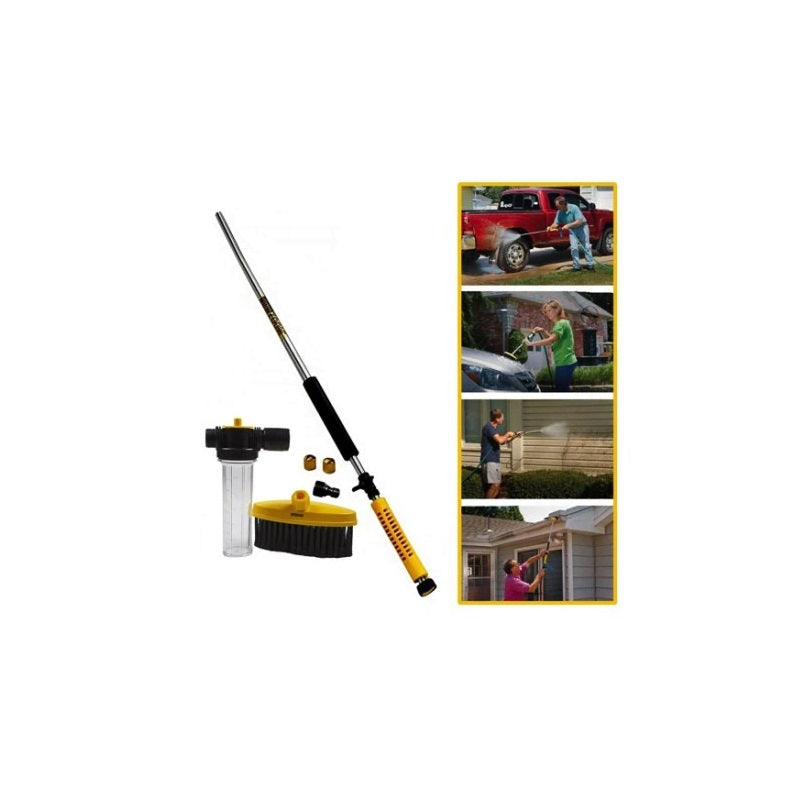 Pistol de spălat cu presiune, recipient pentru săpun și perie rotativă 360° – Curățare eficientă a autoturismului