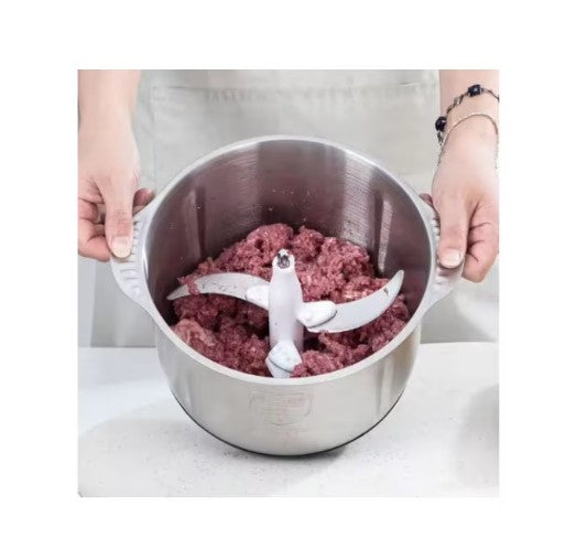 Tocător electric 300 W cu 4 lame interne din inox și bol din inox 2 L