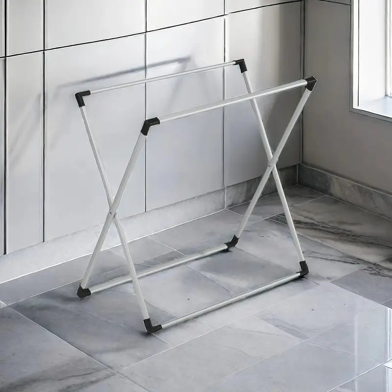 Coș de rufe cu 3 compartimente și cadru din aluminiu, 62 × 34 × 56 cm