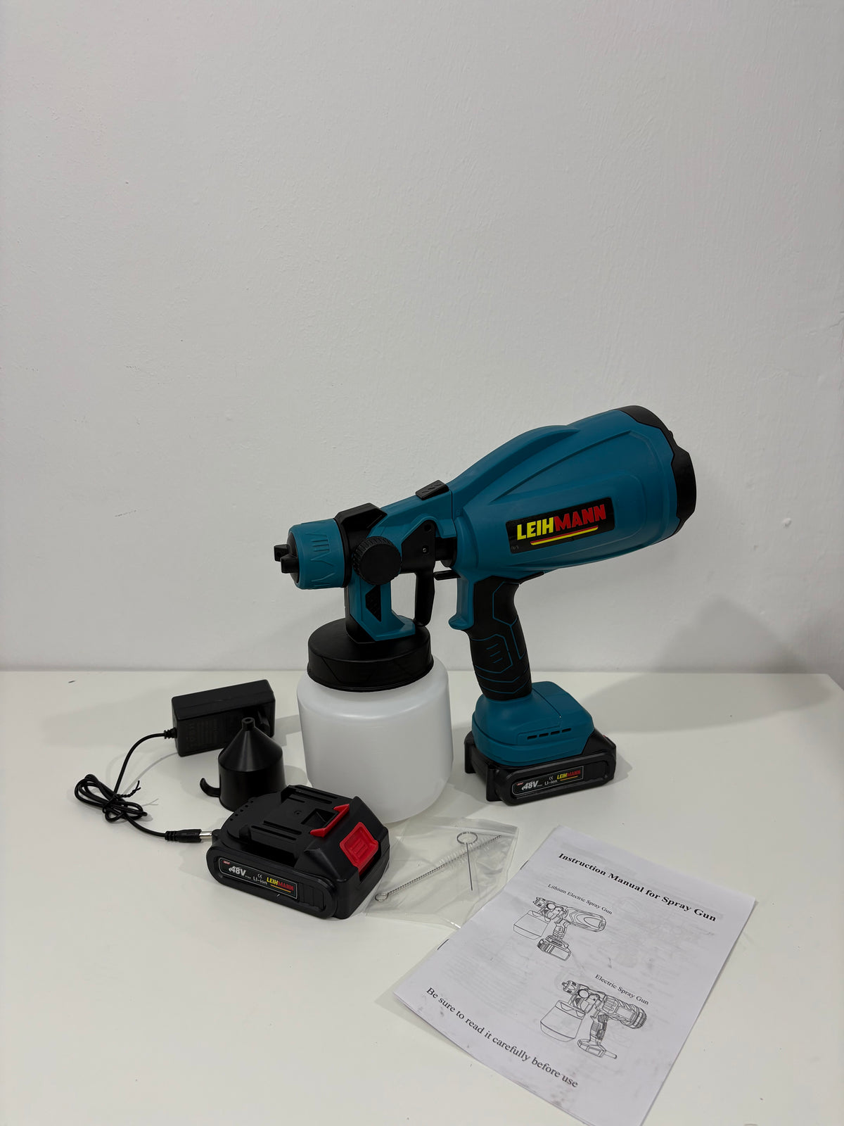 Pulverizator Electric de Vopsea cu 2 Acumulatori, Rezervor 800 ml și 3 Moduri de Pulverizare