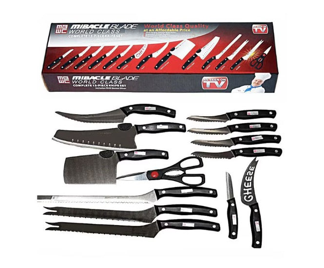 Set 13 cuțite profesionale din oțel inoxidabil pentru bucătărie