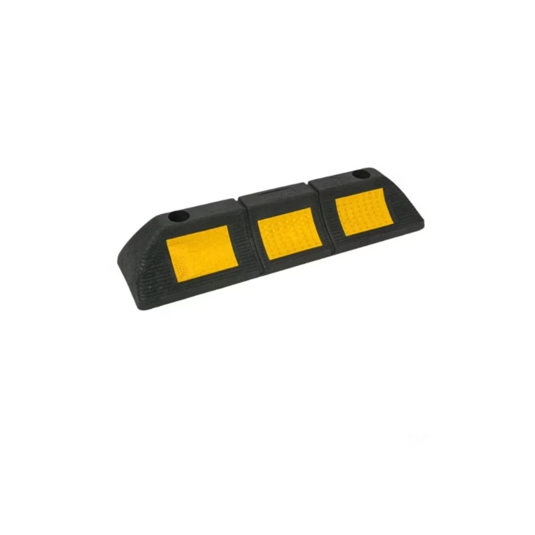 Pachet 2 opritoare roată cu cauciuc și element reflectorizant pentru parcare