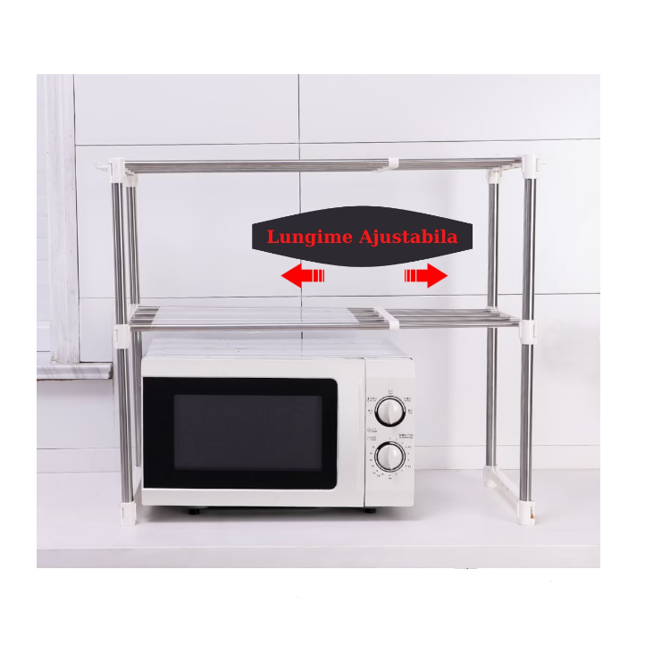 Raft organizator multifuncțional pentru bucătărie sau baie, cu design compact