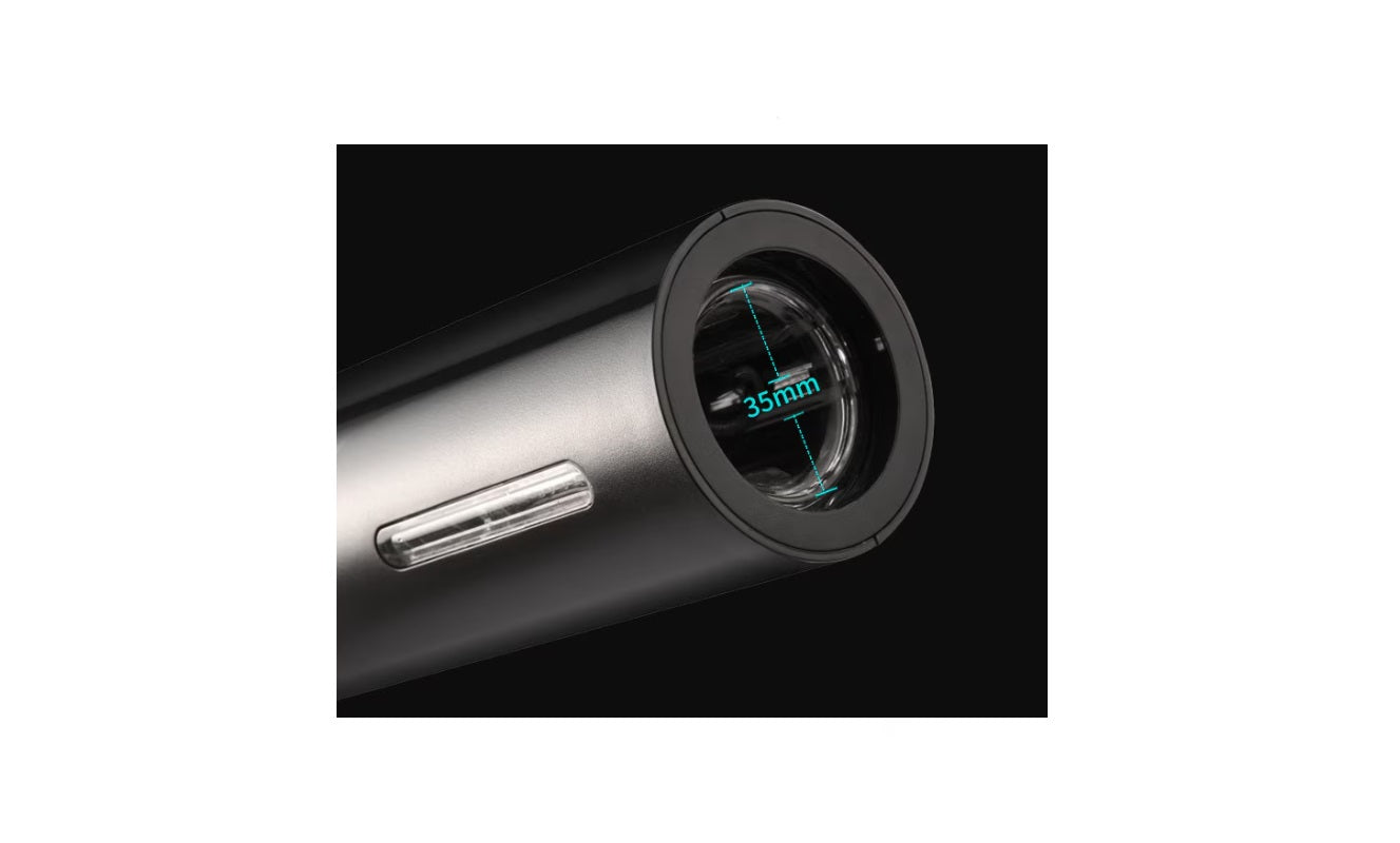 Tirbușon electric automat — deschizător sticle vin pe baterii