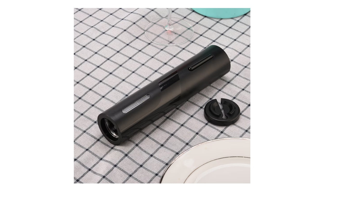 Tirbușon electric automat — deschizător sticle vin pe baterii