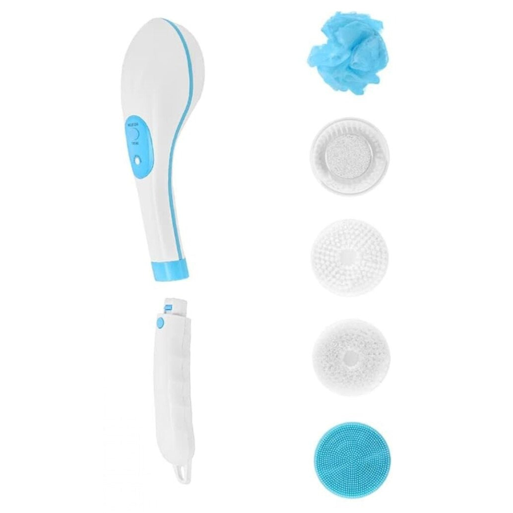 Perie de baie electrică rotativă 5-în-1 — curățare și masaj