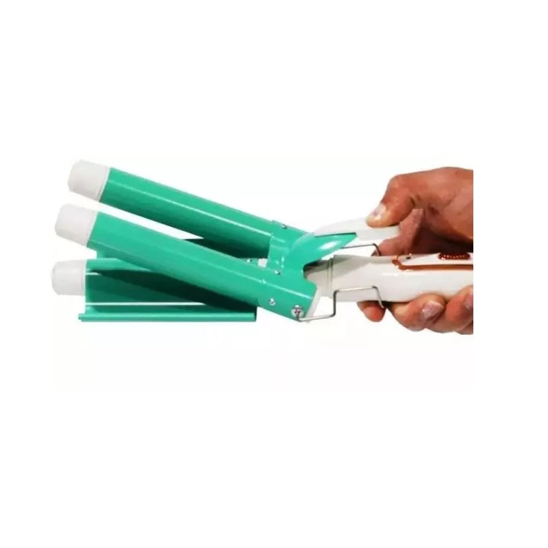 Ondulator ceramic rapid 28 secunde – 3 elemente alb &amp; verde