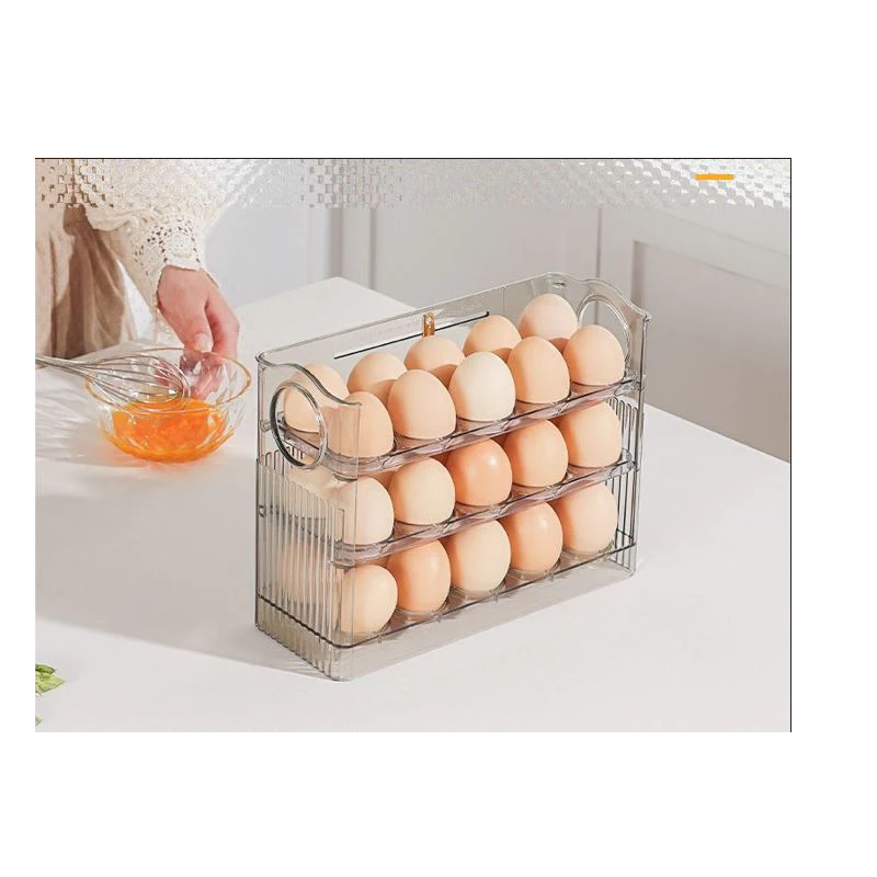 Suport organizator ouă flip 30 bucăți, 3 straturi transparente