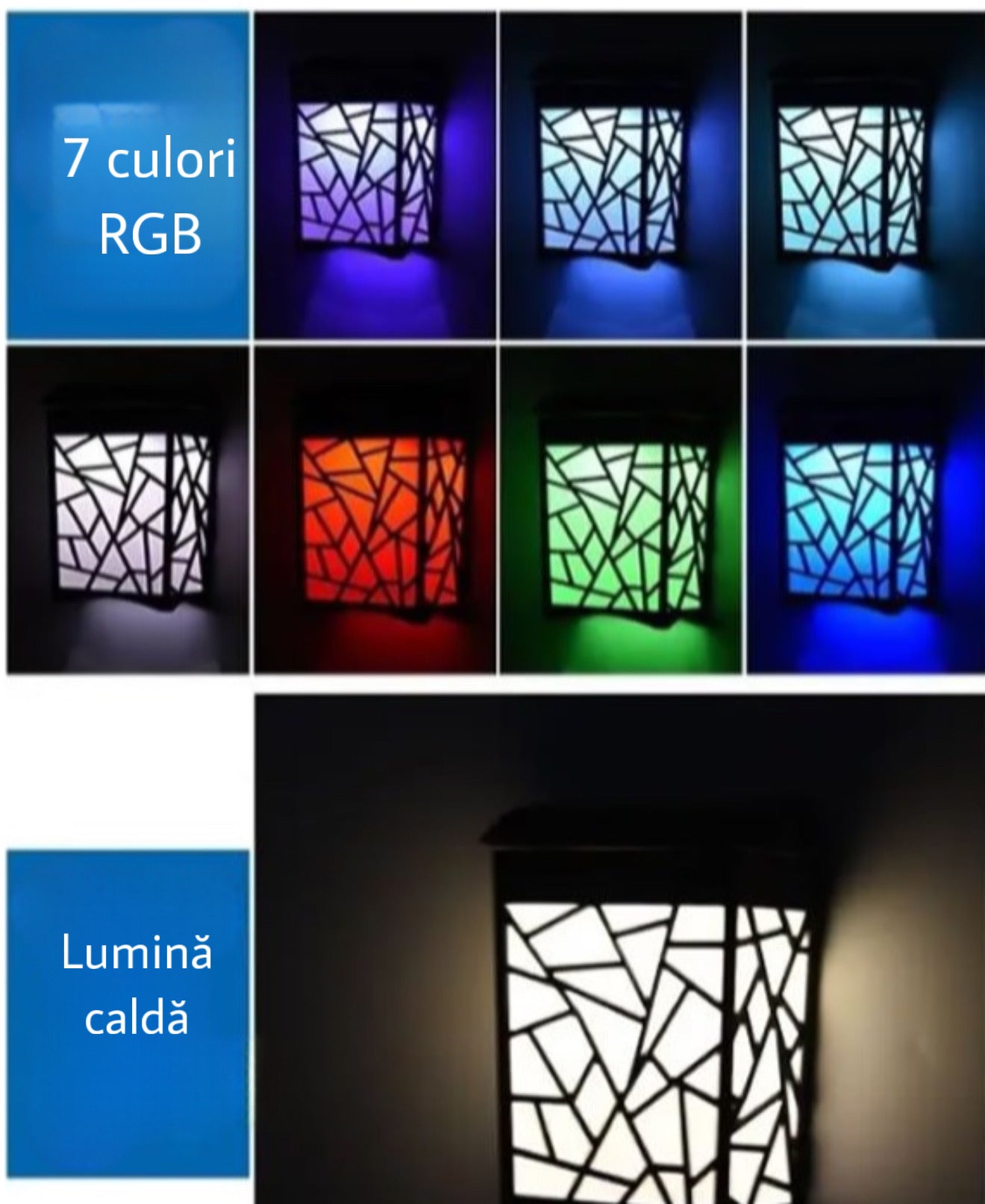 Lampă solară decorativă pentru grădină — iluminare ambientală fără cabluri