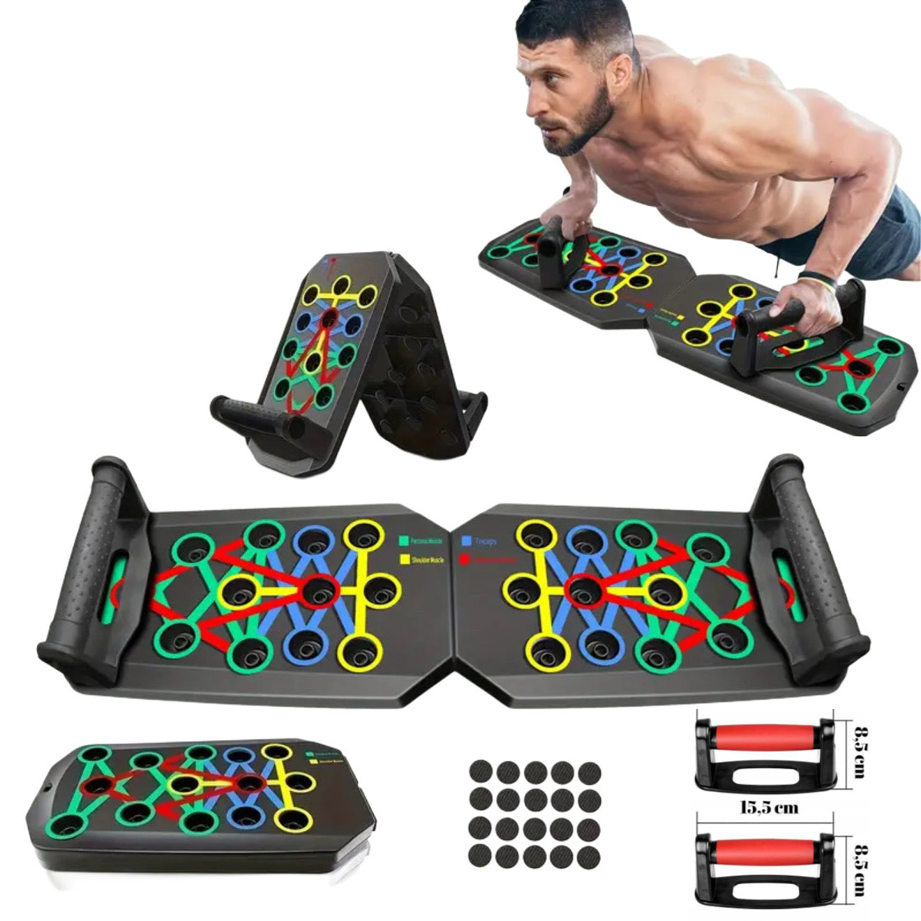 Placă pliabilă fitness 13-în-1 pentru exerciții acasă